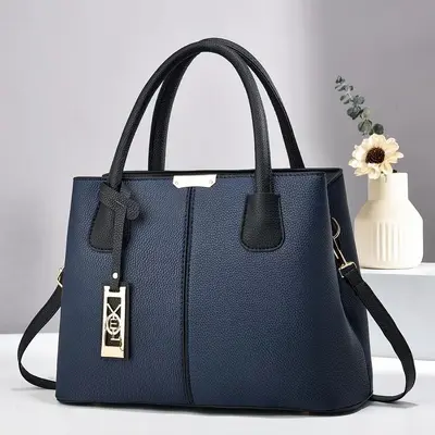 Women's Simple PU Leather Handbag, Single-Shoulder Crossbody, Large Capacity - 11