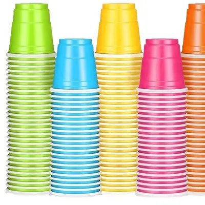 2 oz Two-Color Disposable PP Plastic Party Cup