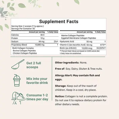 Multi Collagen Powder, Dietary Supplement - 4