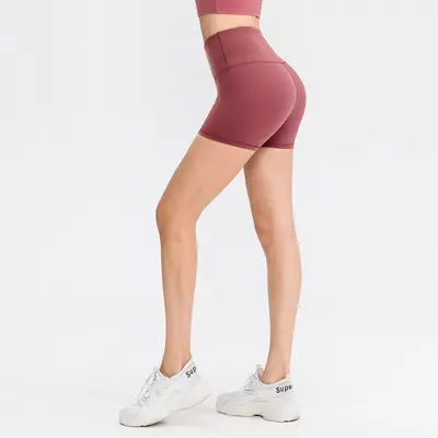 Kadın Kamuflaj Baskılı Yoga Şortu, Çıplak His, Esnek, 3 İnç - 10