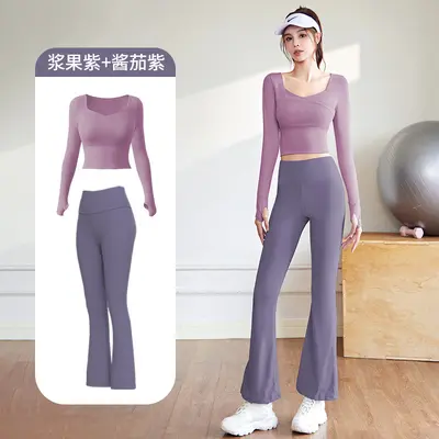 Yoga pants, high waist, fitted, breathable - 9