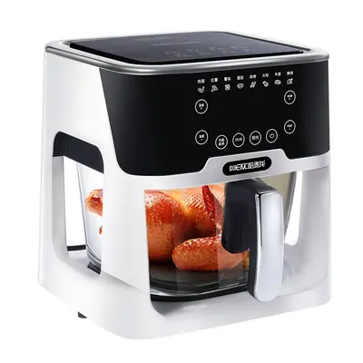 Akıllı sesli hava fritözü ev görsel tam otomatik çok fonksiyonlu büyük kapasiteli borosilikat cam elektrikli fritöz - 5