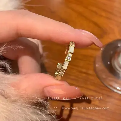 Korean luxury zircon pearl ring for women vintage niche design bow knot open adjustable ring hand jewelry - 7