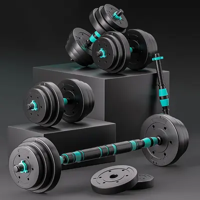 Detachable dumbbell men's fitness, home set, adjustable weight