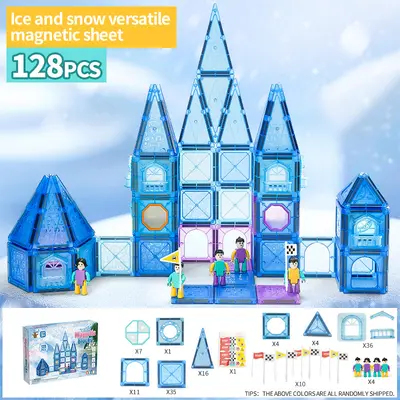 Magnetic Rods and Magnet Block Set, Early Education Toy for Children - 8