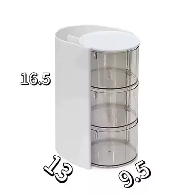 Rotating makeup storage box, multi-layer, plastic - 10