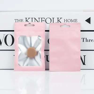 Frosted ziplock bag, aluminum foil self-adhesive bag, transparent yin-yang bag, colored ziplock bag, window plastic ziplock bag, jewelry packaging bag - 11