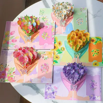 Mother's Day Card for Teachers 2025 New Sunflower 3D DIY Creative Premium Exquisite Handmade 3D Card