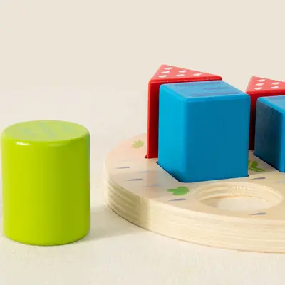 Wooden Rainbow Blocks and Bead Box, Educational Toy