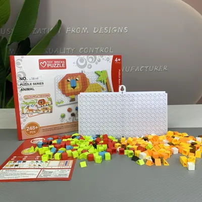 DIY yapı taşları ve hayvan bulmacası, eğitici montaj oyuncağı