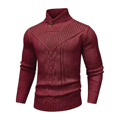 Herren klassischer Strickpullover mit Stehkragen, Frühling und Herbst - 10
