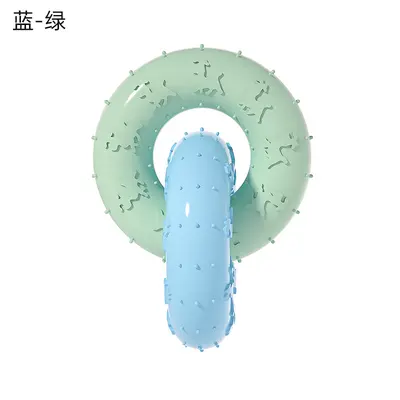 Double Ring Dog Rope Toy, Bite-Resistant, TPR - 13