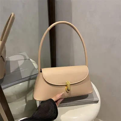 Retro Damen-Achseltasche mit Struktur, kleines quadratisches Modell - 3