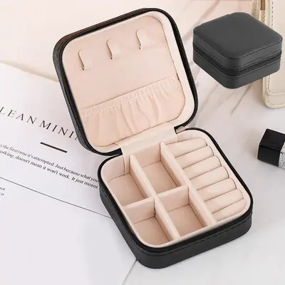 Bequeme und praktische Ring-Halskette-Armband-Ohrringe-Ohrringe-Schmuck Prinzessin-Schmuckkasten Reise-Heimat-Schmuck-Aufbewahrungsbox - 10
