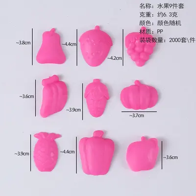 Modelling Clay Set, Fruit Molds, 9 Pieces, for Children - 7