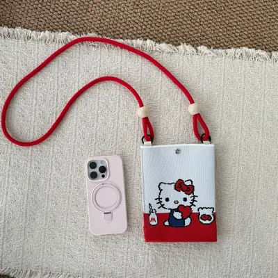 2026 New Knitted Mini Crossbody Rope Small Shoulder Bag Women's Cute Phone Bag Commute Handbag Daily Outing Tote - 8