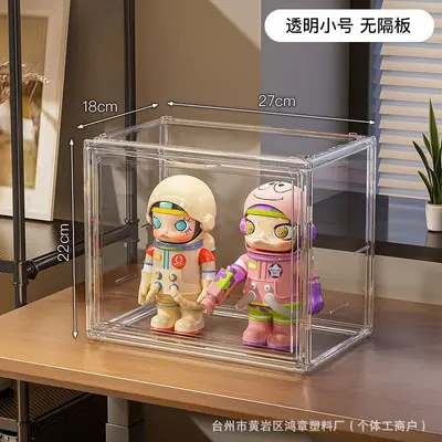 Transparent Acrylic Wall-Mounted Labubu Figure Display Case and Cosmetic Storage Box - 12