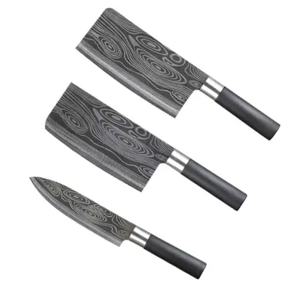 Mutfak bıçağı seti Şam deseni, şef ve kemik doğrama bıçağı - 10
