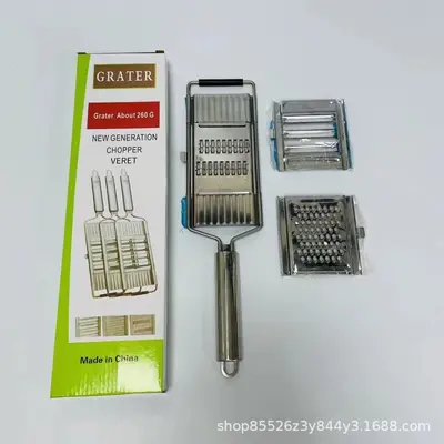 Multifunctional stainless steel grater, 4-in-1, vegetable shredding tool