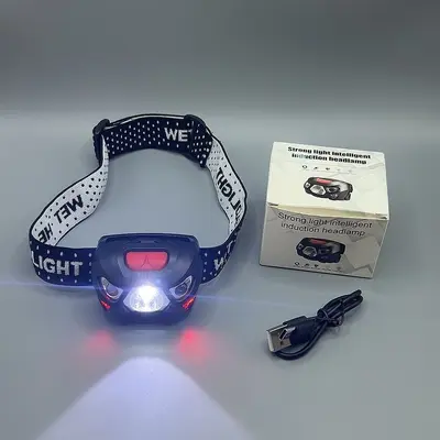 LED kafa lambası, şarj edilebilir, sensörlü, uzun kullanım süresi - 13