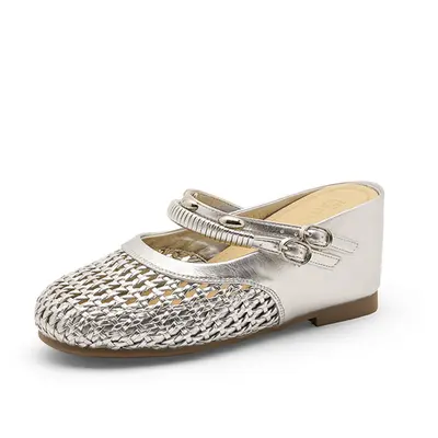 Women's Thick-Sole Platform Slippers, Hollow Mesh Breathable Closed-Toe - 8