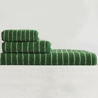 Cotton Towel Set Striped Thick Soft Antibacterial