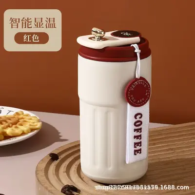 Smarter isolierter Kaffeebecher aus 316er Edelstahl, tragbar - 10