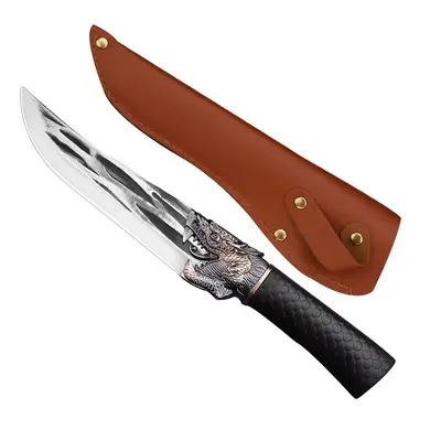 Hand-forged bone knife, butcher knife, non-slip handle, special knife for slaughtering and skinning pigs, sharp cutting knife, kitchen knife