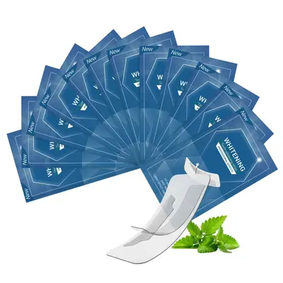 Zahnaufhellungsstreifen Strahlend weiße Zahnaufhellungsstreifen gegen Verfärbungen, Zahnaufhellungsstreifen Teeth Whitening Strips grenzüberschreitend