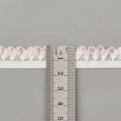 1,5 cm Elastik Dantel, Deniz Kabuğu Çiçek Kenarlı Kadın İç Çamaşırı Bandı - 9