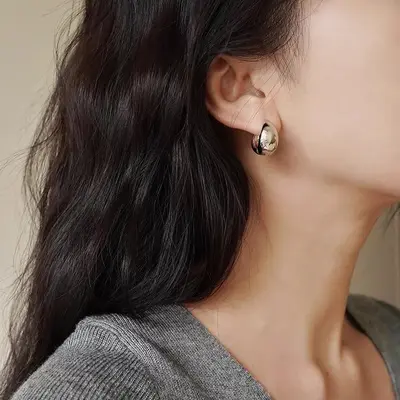 Seiko water drop ring ear studs, fashion design - 5