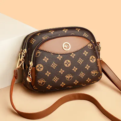 Women's Shoulder Bag, Leather-Look, Multi-Layer, 2026 Korean Style - 1