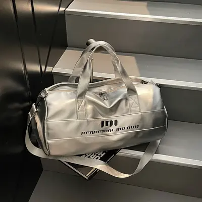 Sports bag, dry-wet separation, PU leather, shoe compartment, large capacity