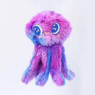 Plush Jellyfish Dog Toy with Squeaker, Chew-Resistant, for Small Dogs - 7