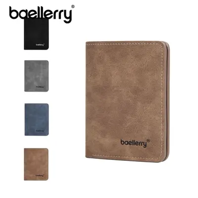 baellerry Men's Wallet, Short Frosted Leather, Multi-Card Slots - 5