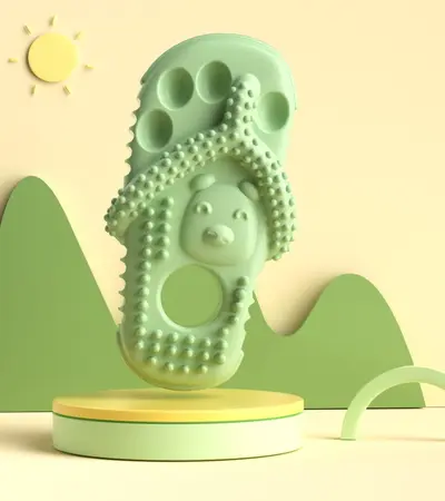Slipper-Shaped Dog Chew Toy, Durable and Bite-Resistant Teething Toy - 9