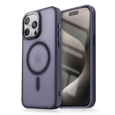 Magnetic Metal Frame Phone Case for iPhone 18 Pro Max with Skin-Feel Finish - 10