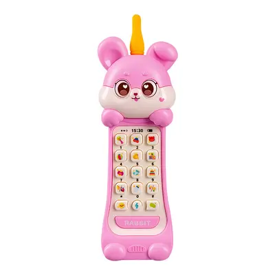 Çocuklar İçin Küçük Oyuncak Eğitici Erken Eğitim 1-3 Yaş Çok Fonksiyonlu Büyük Boy Telefon Modeli Sevimli Işıklı Sesli Hikaye Anlatan Cep Telefonu