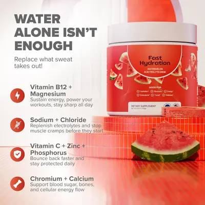 158g Electrolyte Powder, Watermelon Flavour, Fast Hydration - 3