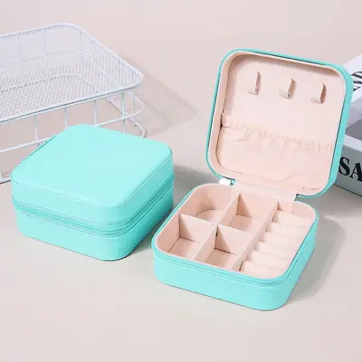 Portable jewelry box for earrings, necklaces, rings, storage box, small and elegant home accessories, best-selling model - 7