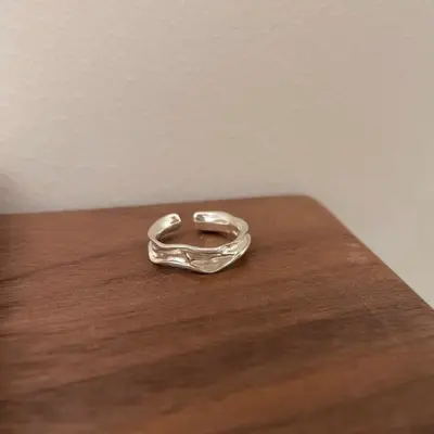 925 sterling silver open design women's ring - 10