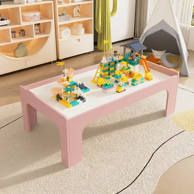 Children's Sand Play Table with Multifunctional Toy Table and Building Block Table - 8