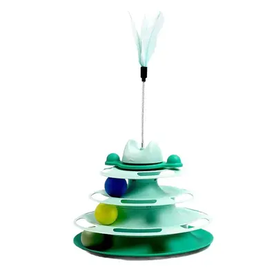 Interactive Cat Toy Set with Teaser Wand and Self-Play Puzzle Toy - 6
