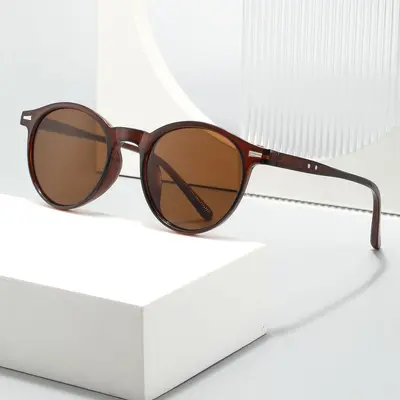 Small Round Frame Sunglasses, Unisex, UV Protection - 5