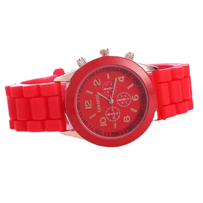 Spot Geneve Geneve Silikon Uhr Damen Korea-Stil elegant und schön farbiges Gel Student Casual Uhr