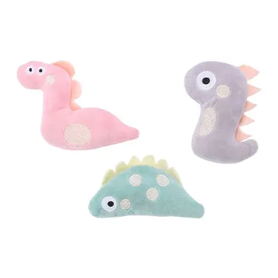 Catnip Plush Cat Toy Set with Bear, Crocodile and Dinosaur Designs