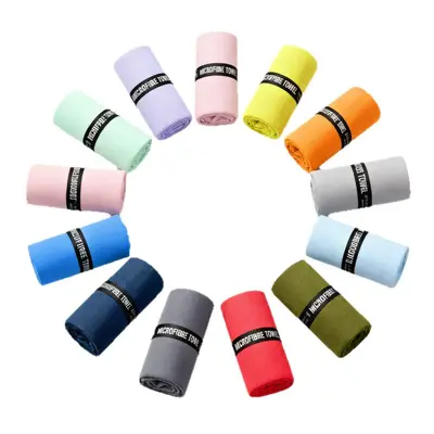 Sınır ötesi çift taraflı kadife spor havlusu, ultra ince fiber emici hızlı kuruyan havlu, taşınabilir yoga fitness banyo havlusu toptan satış