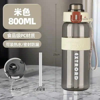 2026 Large Capacity Fitness Sports Water Bottle Large Capacity Plastic Straw Cup Outdoor Travel Plastic Cup Customization - 8