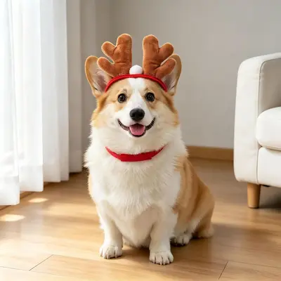 Pet Christmas Costume with Hat and Cape for Cats and Dogs - 7