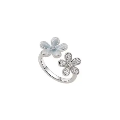 Strass-Tropfglasur Blütenring, Nischendesign, minimalistisch - 5